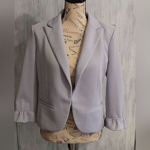 Amanda & Chelsea ruffled Blazer Sz 8 blue classy cottage core vintage